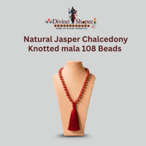 Natural Jasper Chalcedony Knotted mala 108 Beads
