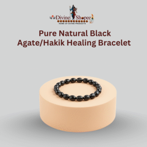 Pure Natural Black AgateHakik Healing Bracelet