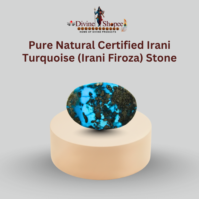 Pure Natural Certified Irani Turquoise (Irani Firoza) Stone